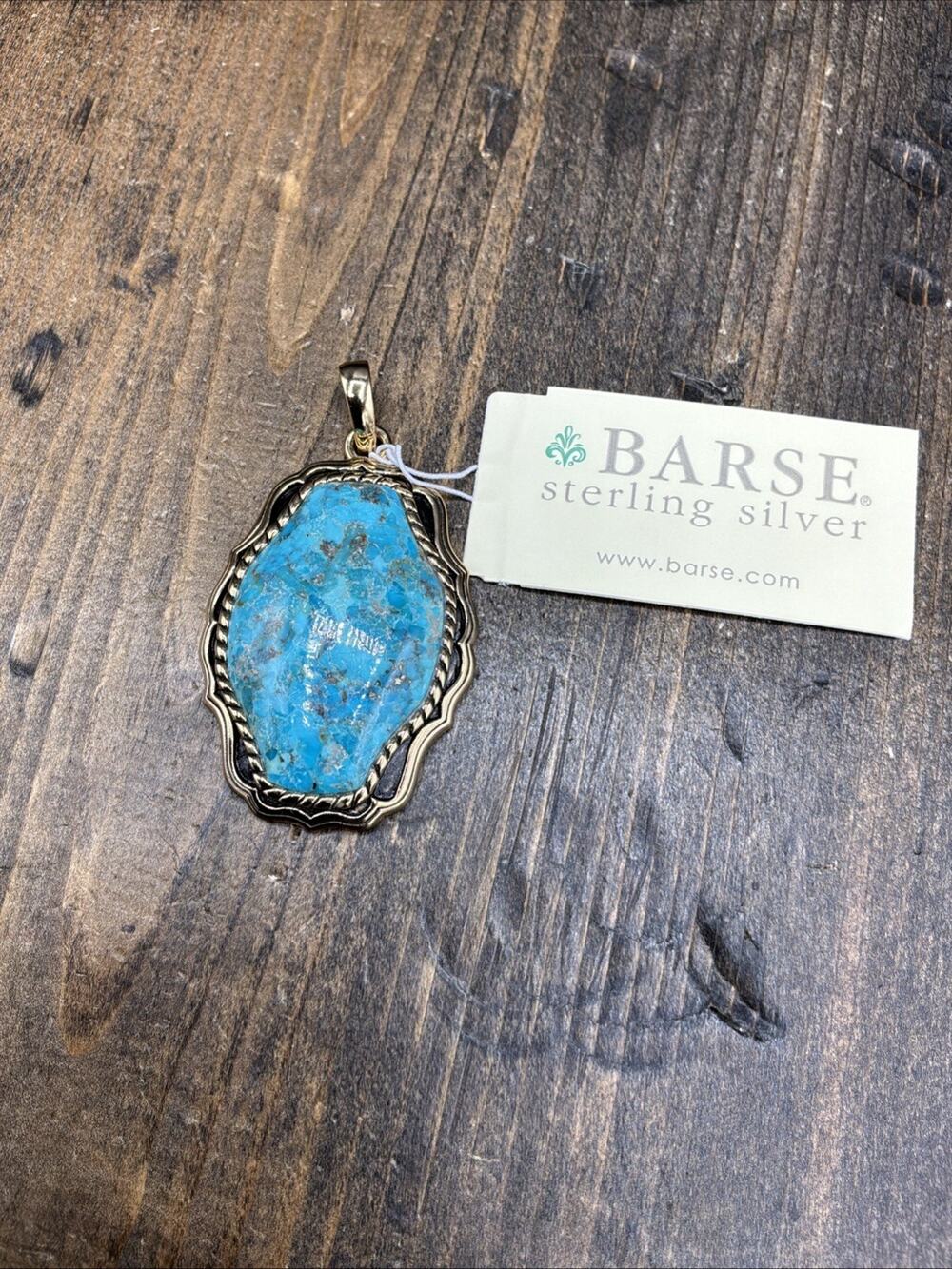 Barse Rodeo (Drive) Pendant-Turquoise- Bronze- NWT